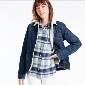 SOLD L.L Bean 1912 Jean Chore Sherpa Lined Jacket SZ L